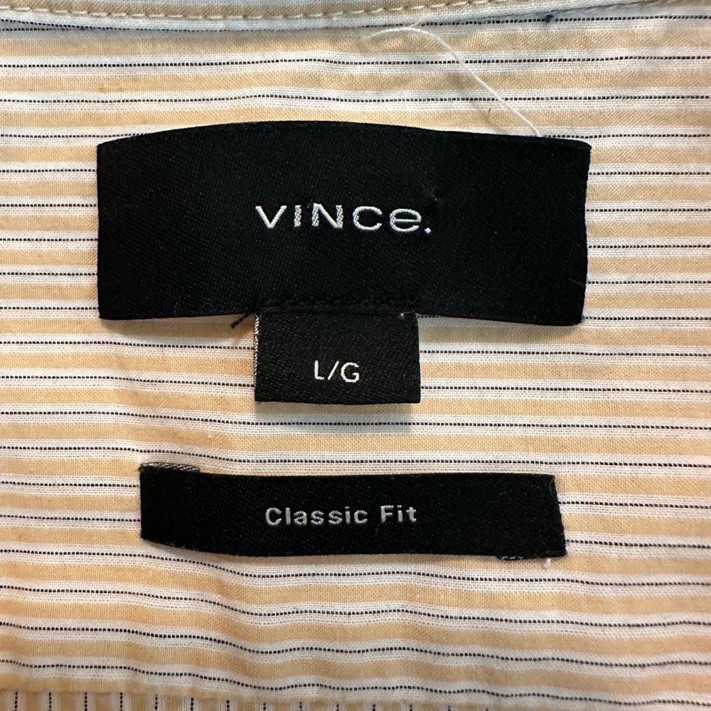 Vince Peninsula Stripe Short Sleeve Shirt Large - Picture 5 of 9